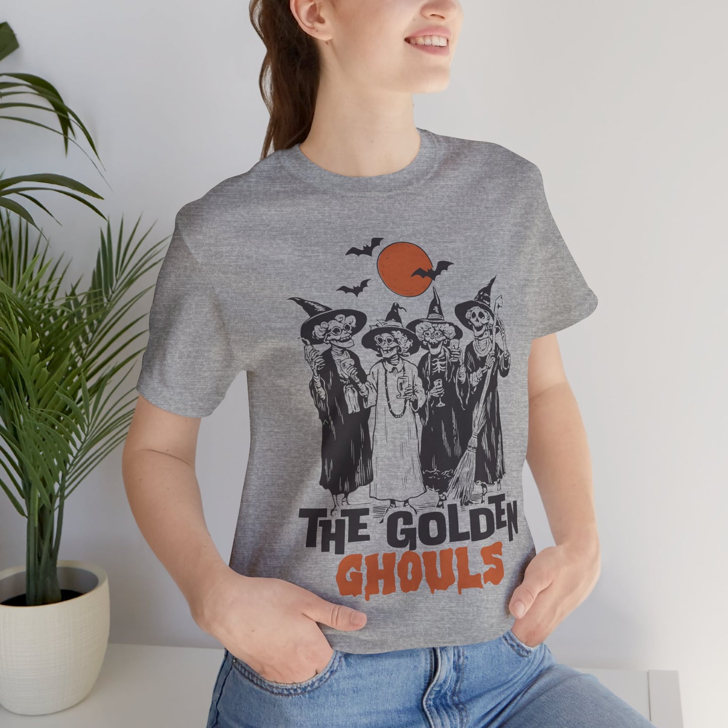 The Golden Ghouls Halloween Themed Tee, Spooky Shirt for Ghouls Fans, Unisex Casual Tee, Halloween Costume Apparel, Fall Festival Wear