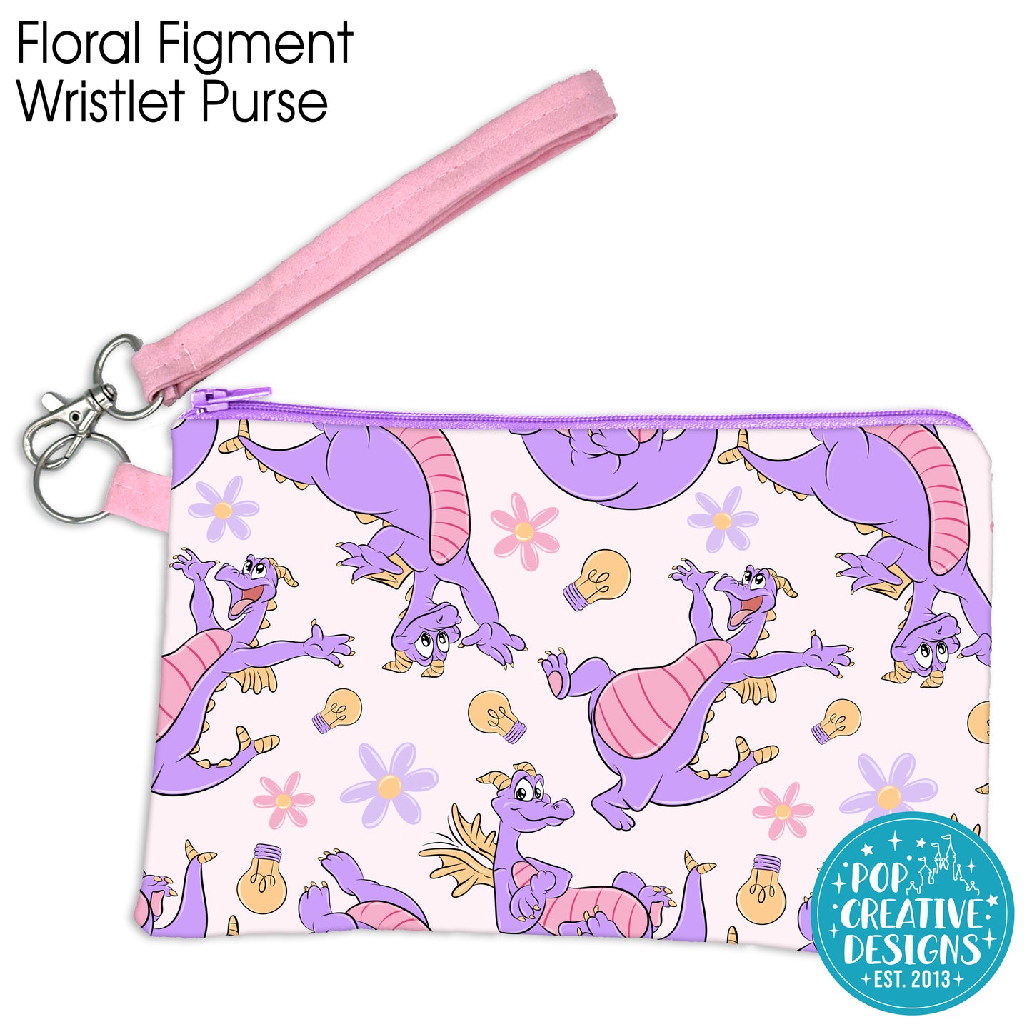 Floral Figment Wristlet Purse