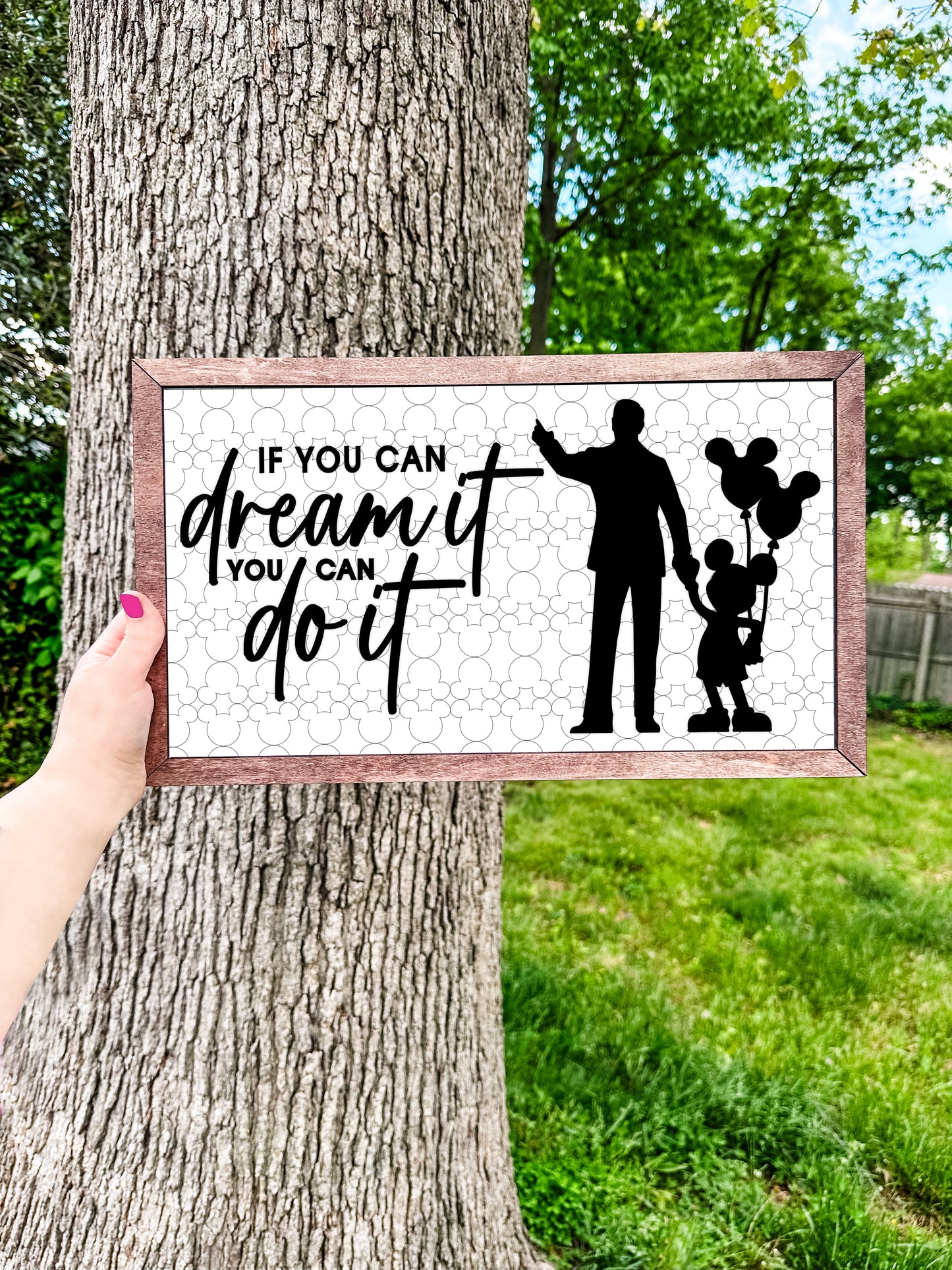 2D If You Can Dream It You Can Do It 18 x 10.5 Wooden Sign - FREE SHIPPING
