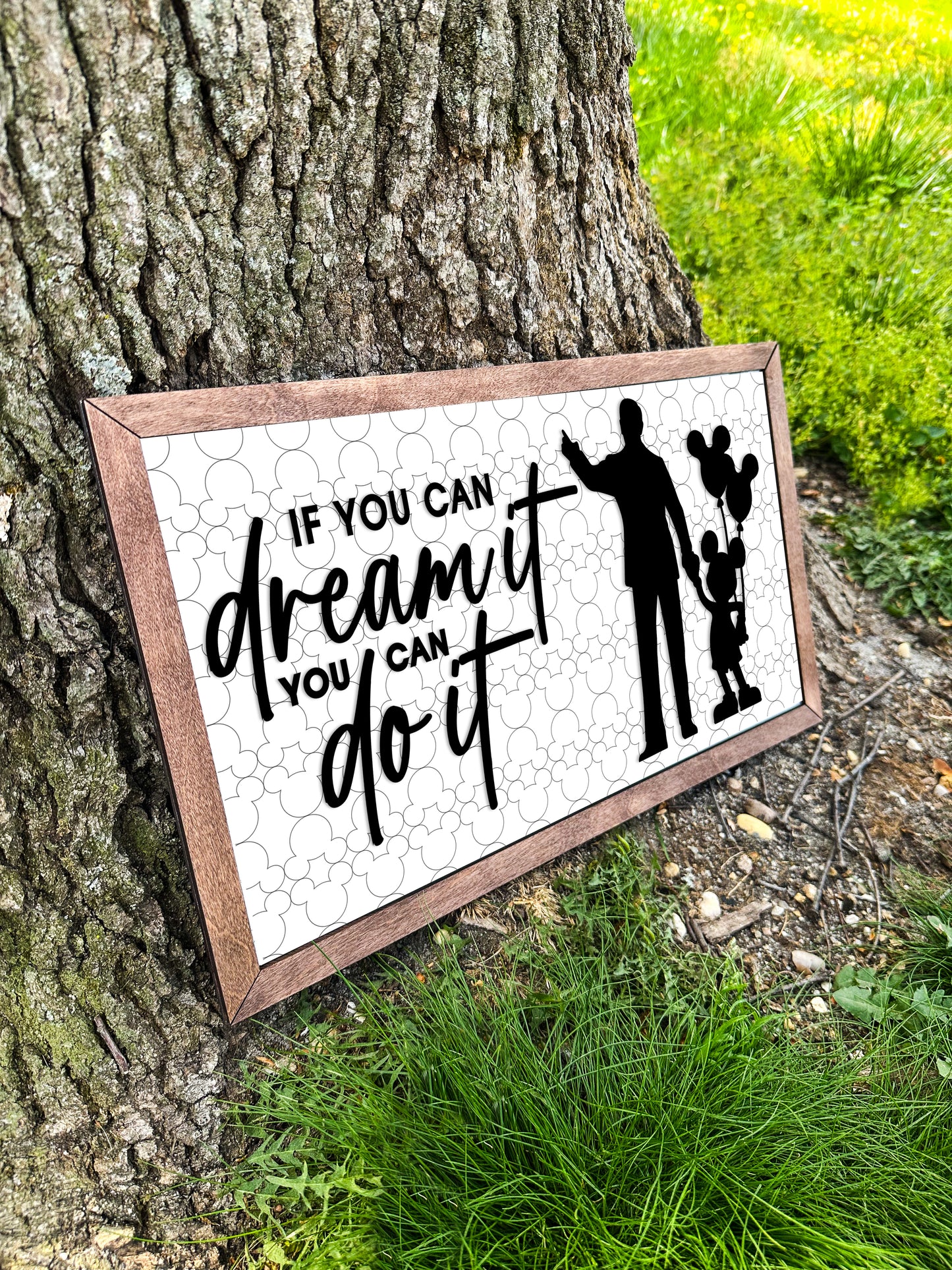 2D If You Can Dream It You Can Do It 18 x 10.5 Wooden Sign - FREE SHIPPING