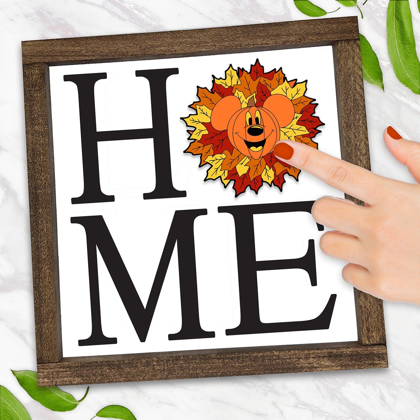 Interchangeable 12 x 12 Home Farmhouse Sign To Display 1 Icon Magnetic Piece