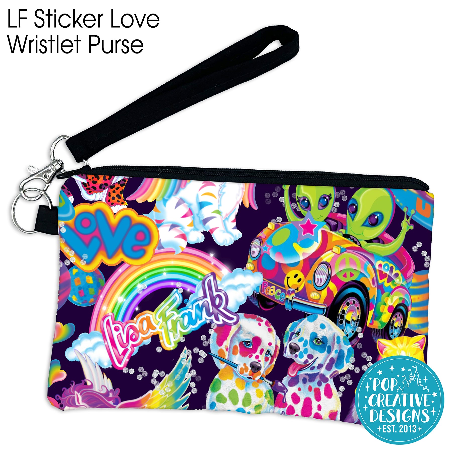 LF Sticker Love Wristlet Purse