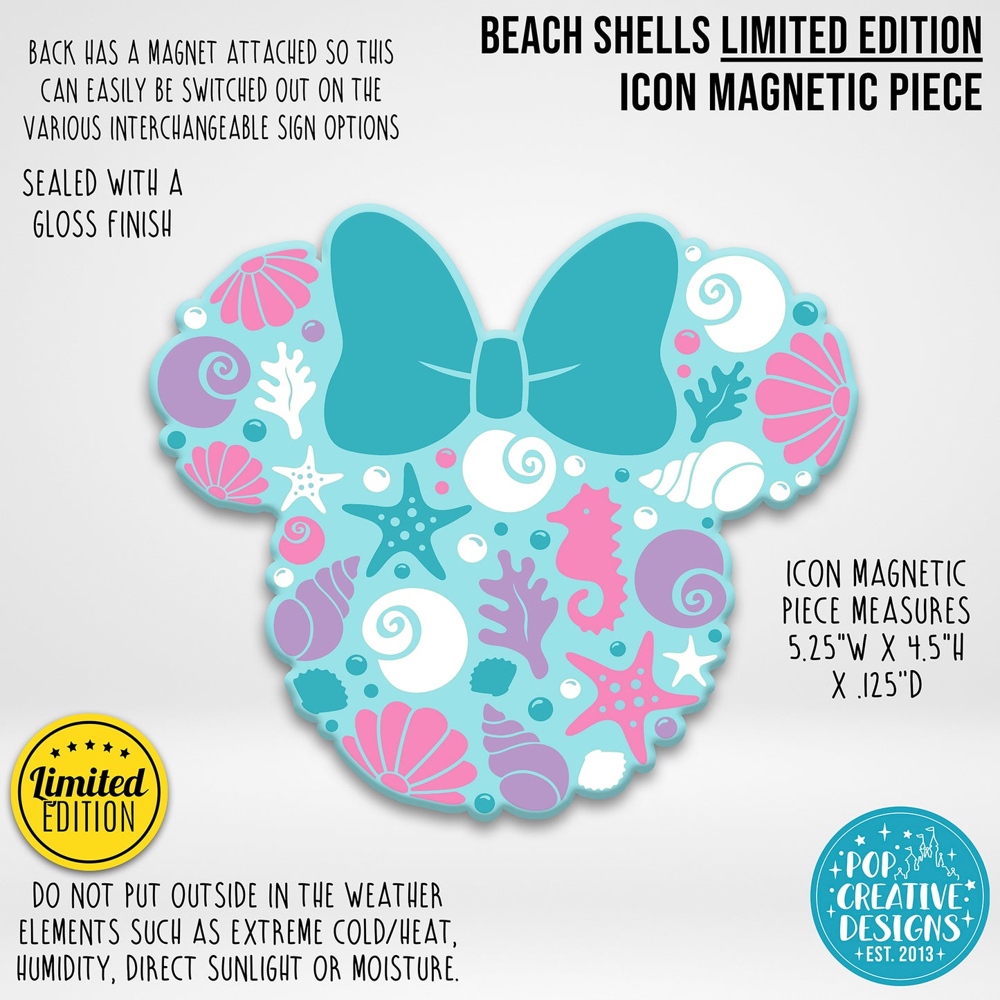 LIMITED EDITION Beach Shells Icon Magnetic Piece