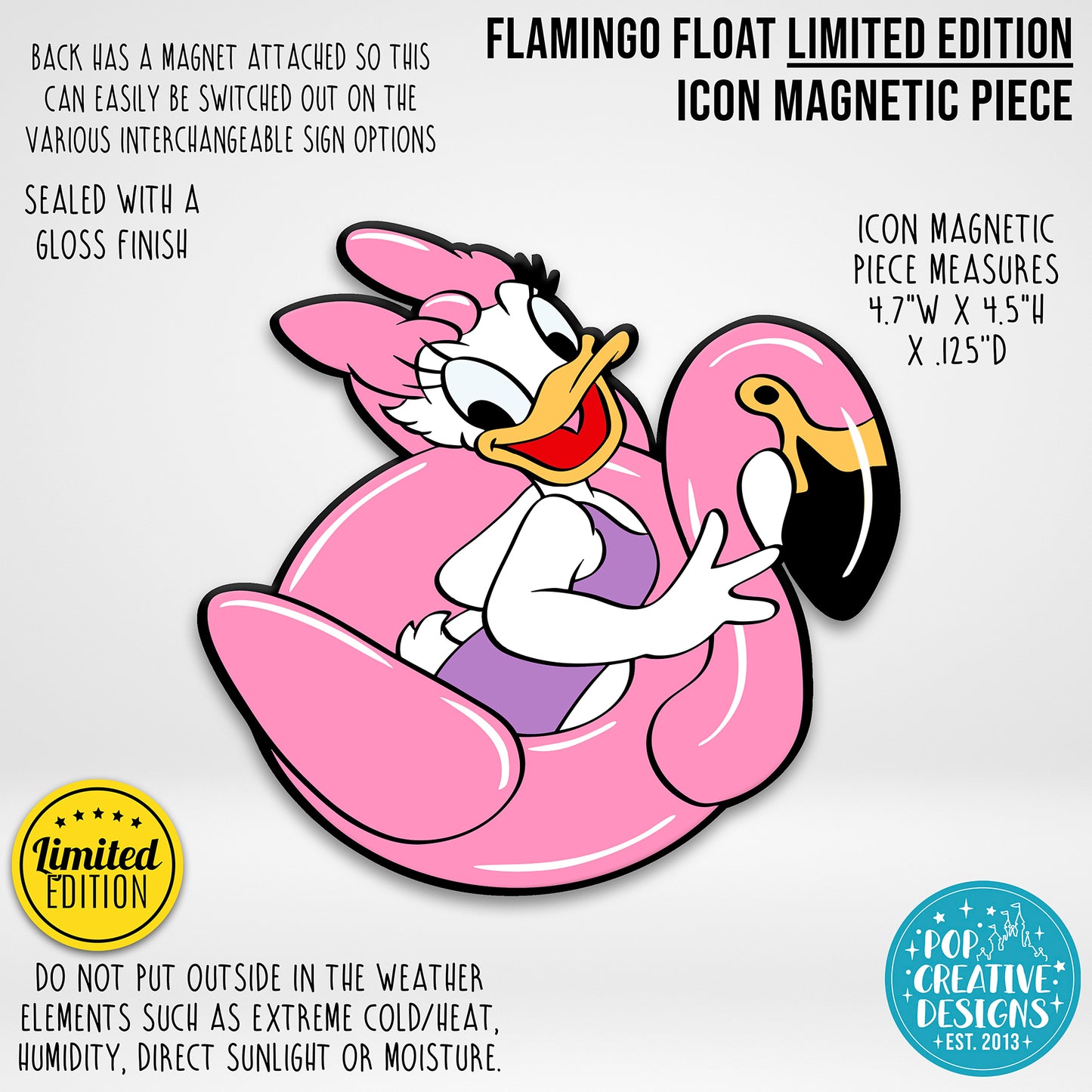 LIMITED EDITION Flamingo Float Icon Magnetic Piece