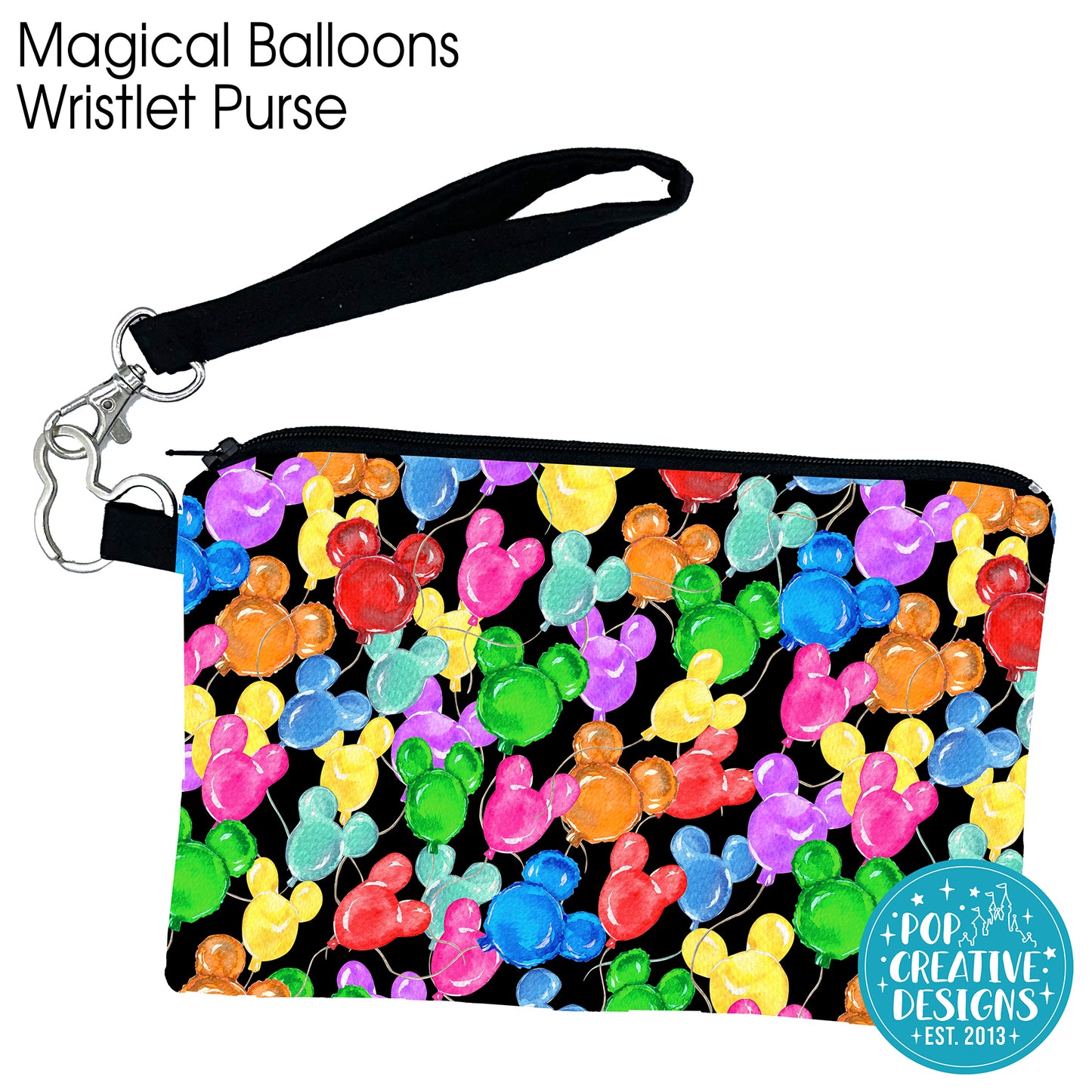 Magical Balloons Wristlet Purse