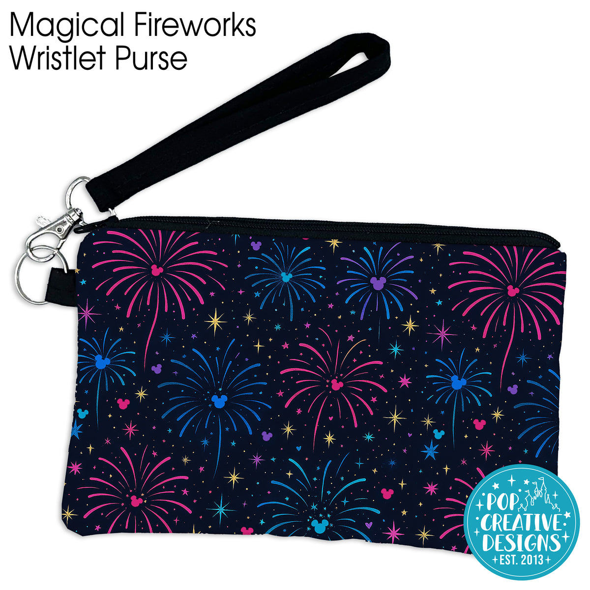 Magical Fireworks Wristlet Purse