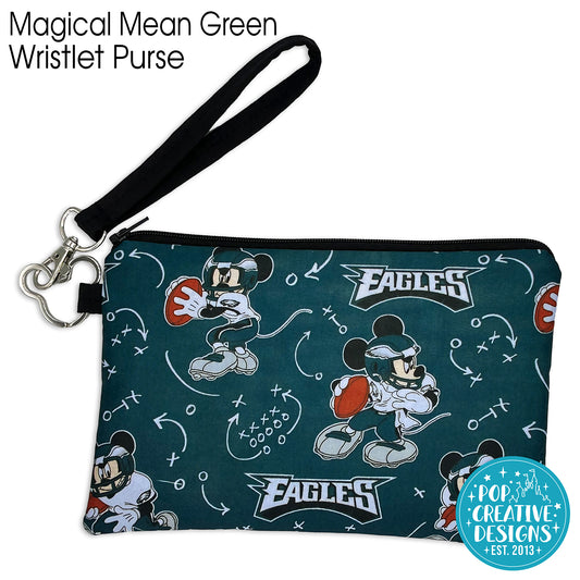 Magical Mean Green Wristlet Purse