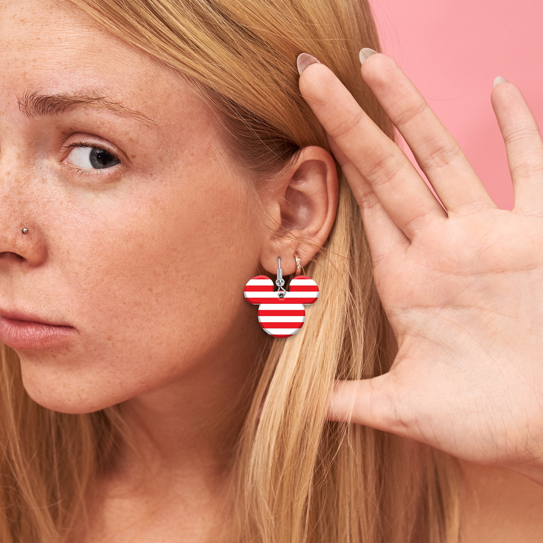 Patriotic Mouse Dangle Earrings