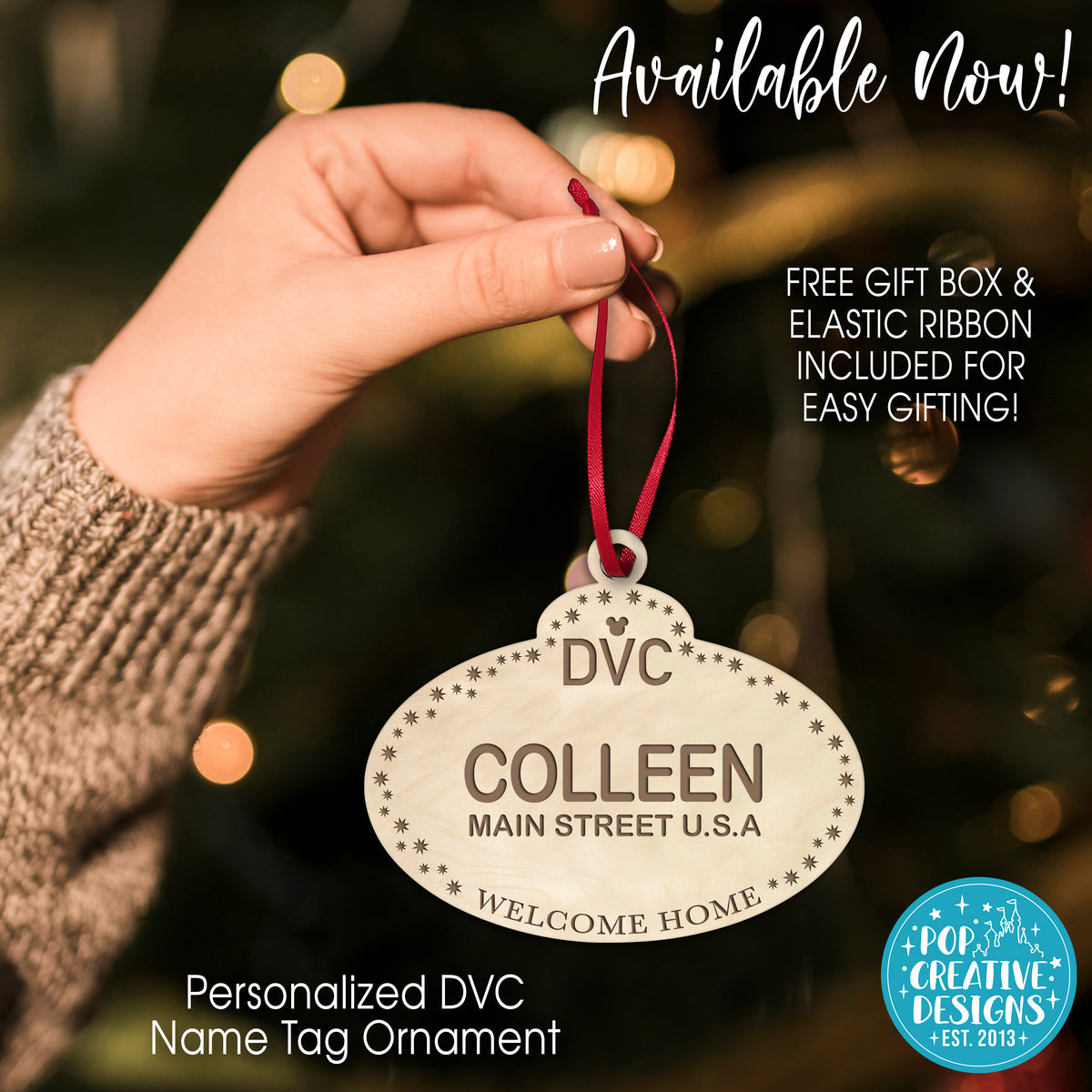 Personalized DVC Name Tag Ornament – Custom Christmas Ornament