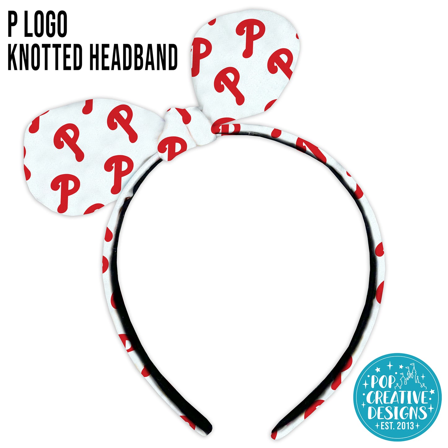 P Logo Knotted Headband