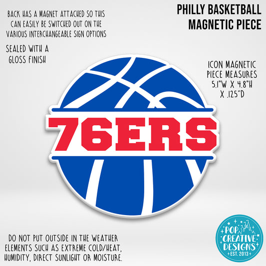 Philly Basketball Icon Magnetic Piece