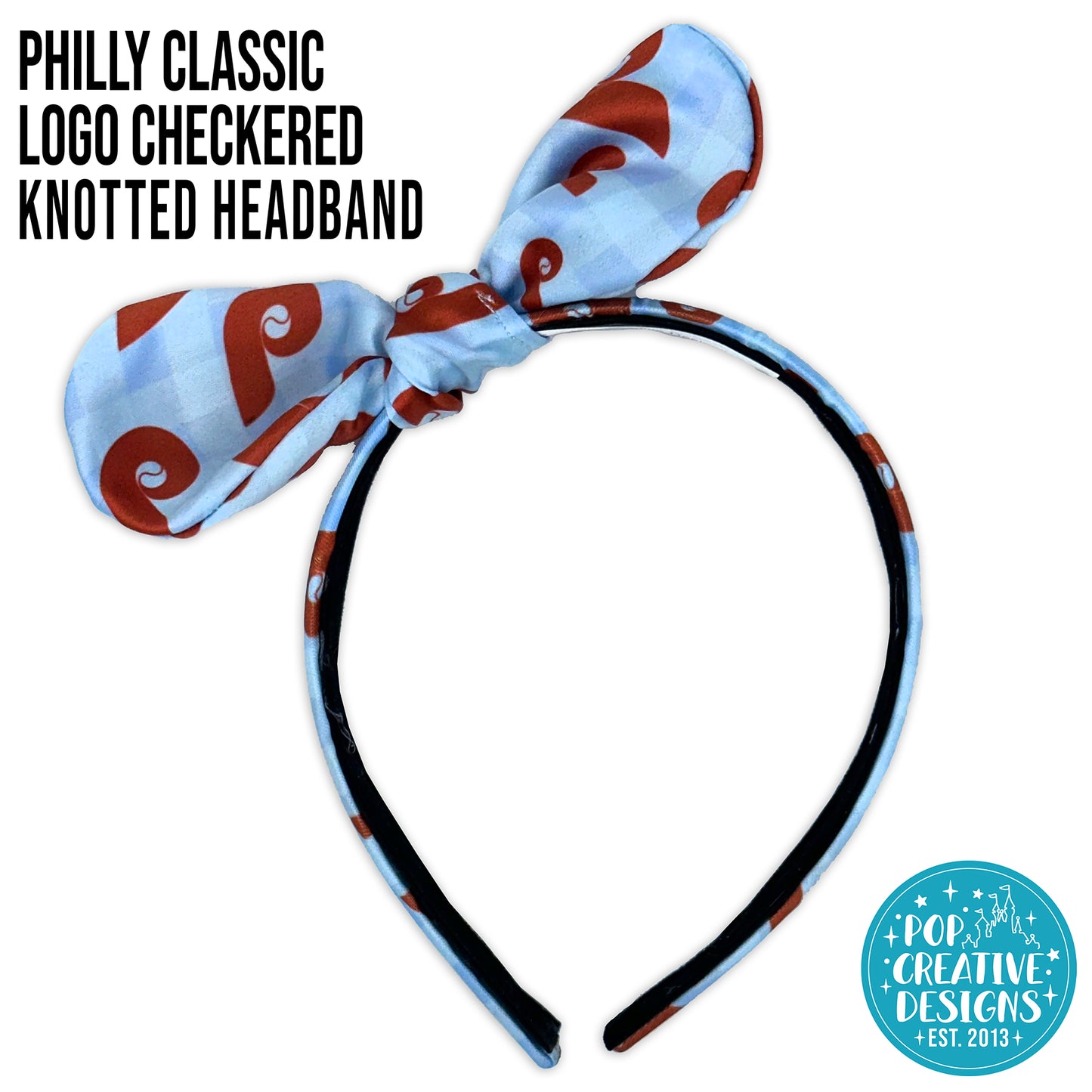 Philly Classic Logo Checkered Knotted Headband