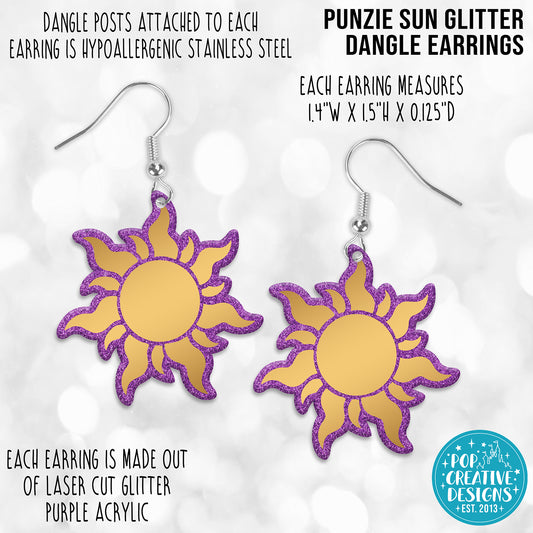 Punzie Sun Dangle Earrings