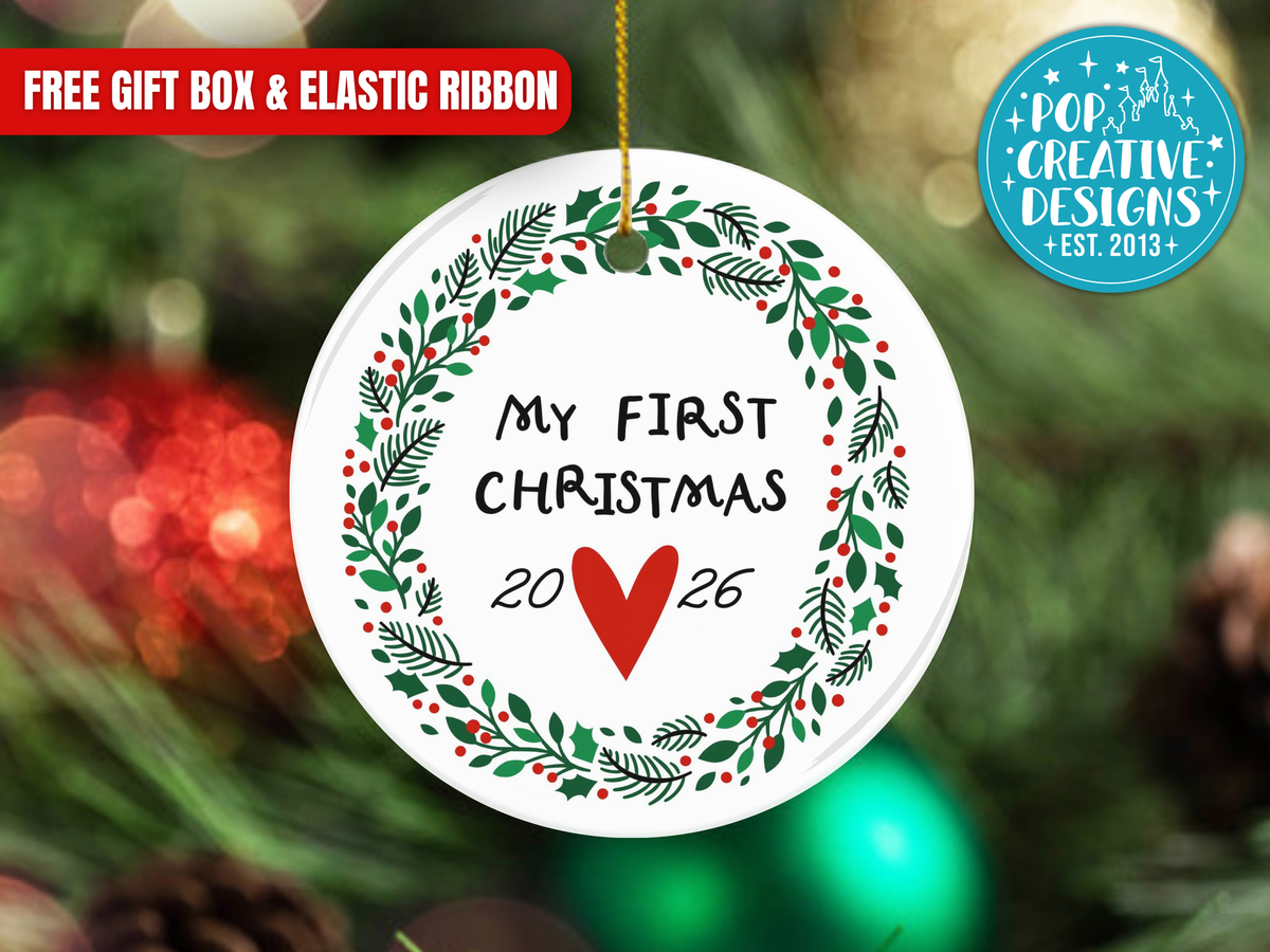 Personalized My First Christmas Ornament Year | Baby Christmas Keepsake