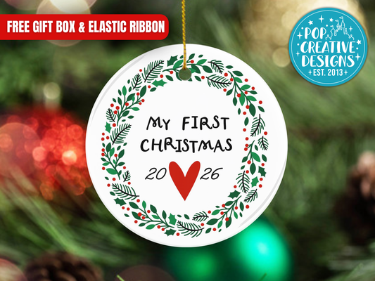 Personalized My First Christmas Ornament Year | Baby Christmas Keepsake