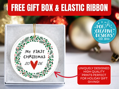 Personalized My First Christmas Ornament Year | Baby Christmas Keepsake