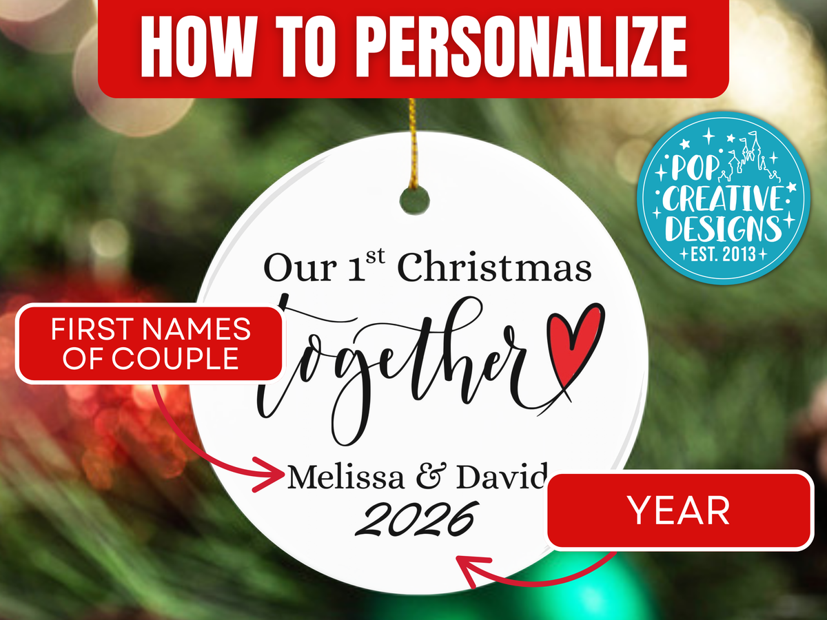 Personalized Our First Christmas Together Ornament – Couple Christmas Gift