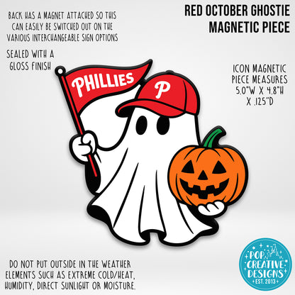 LIMITED EDITION Red October Ghostie Icon Magnetic Piece
