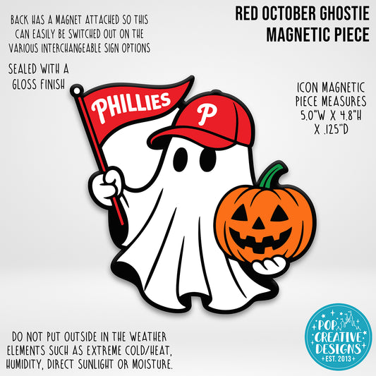 LIMITED EDITION Red October Ghostie Icon Magnetic Piece