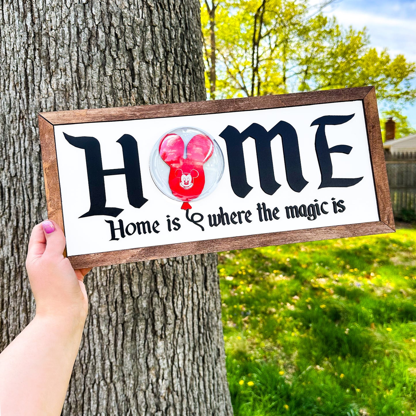 Home Is Where the Magic Is 3D Balloon Wooden Sign - FREE SHIPPING