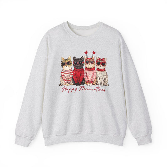 Cat Love Valentine's Unisex Heavy Blend™ Crewneck Sweatshirt