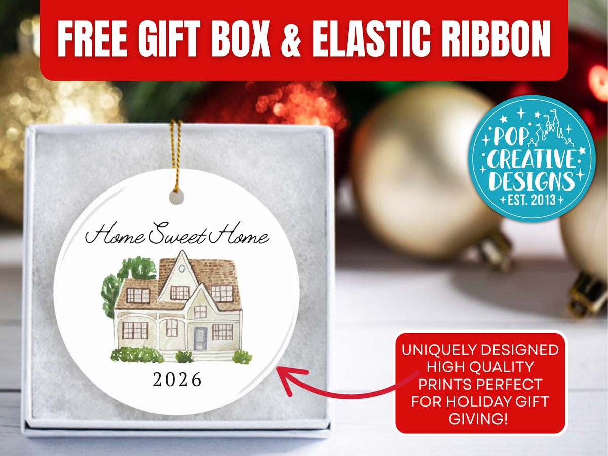 Personalized First Home Christmas Ornament – Home Sweet Home New House Ornament