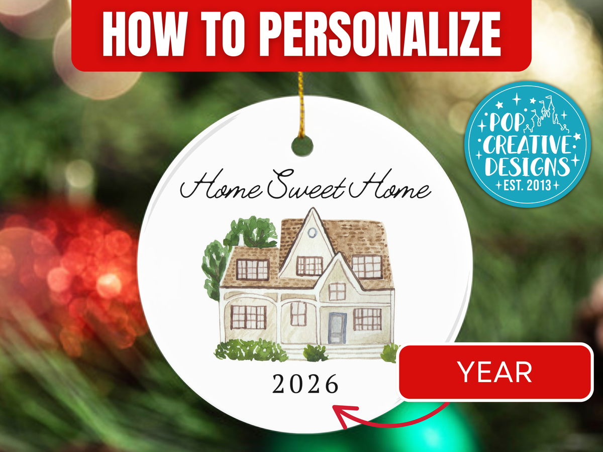 Personalized First Home Christmas Ornament – Home Sweet Home New House Ornament