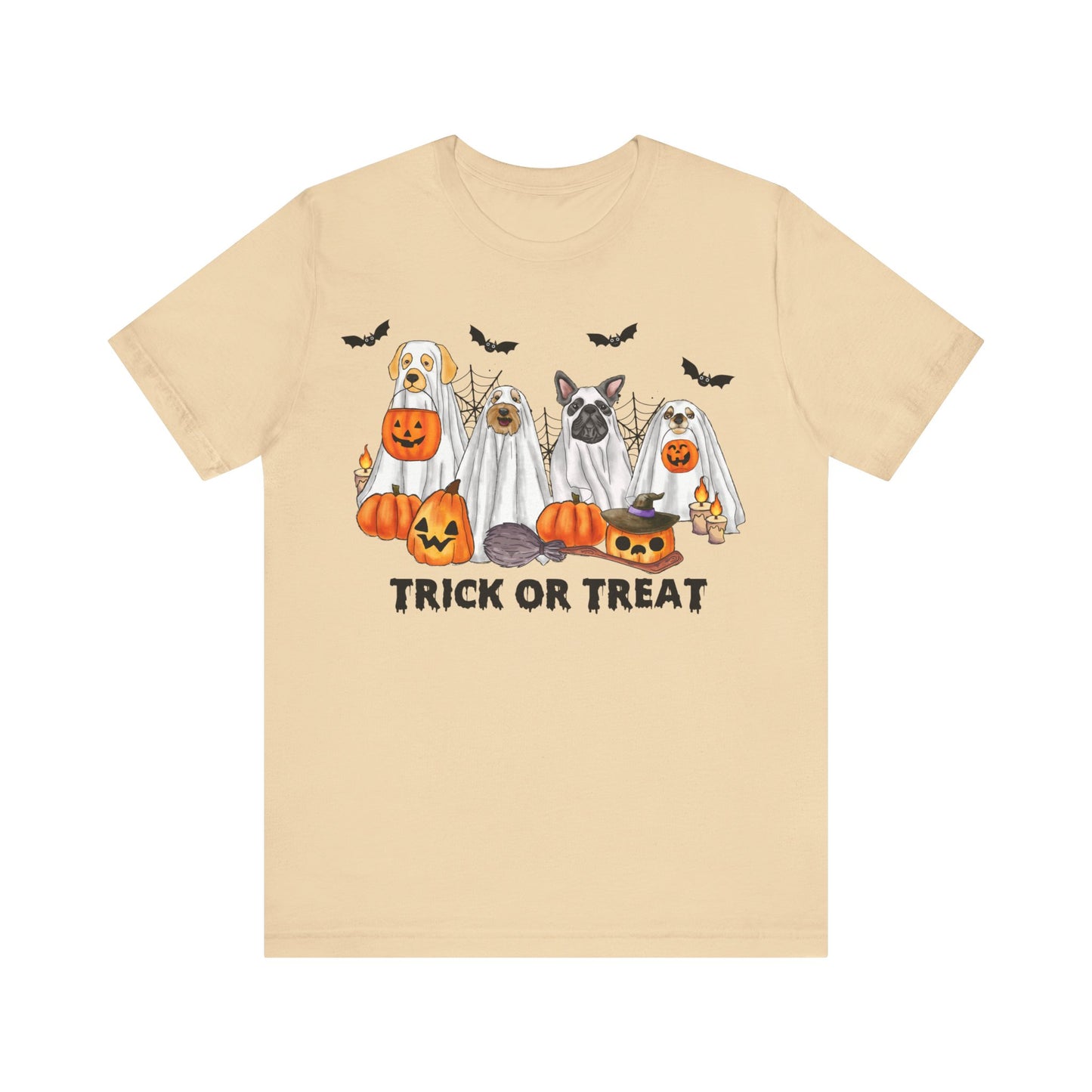 Trick or Treat Dogs Unisex Jersey Short Sleeve Tee