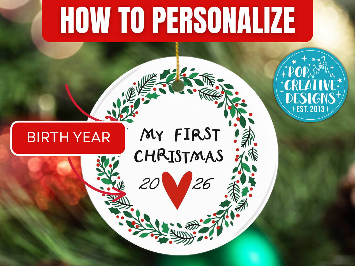 Personalized My First Christmas Ornament Year | Baby Christmas Keepsake