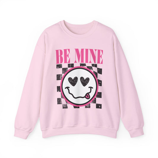 Be Mine Smile Face Unisex Heavy Blend™ Crewneck Sweatshirt