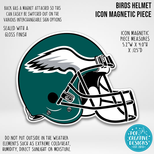 Birds Helmet Icon Magnetic Piece