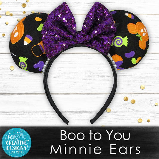 Boo to You Minnie Ears