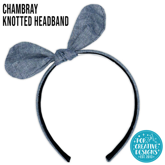 Chambray Knotted Headband