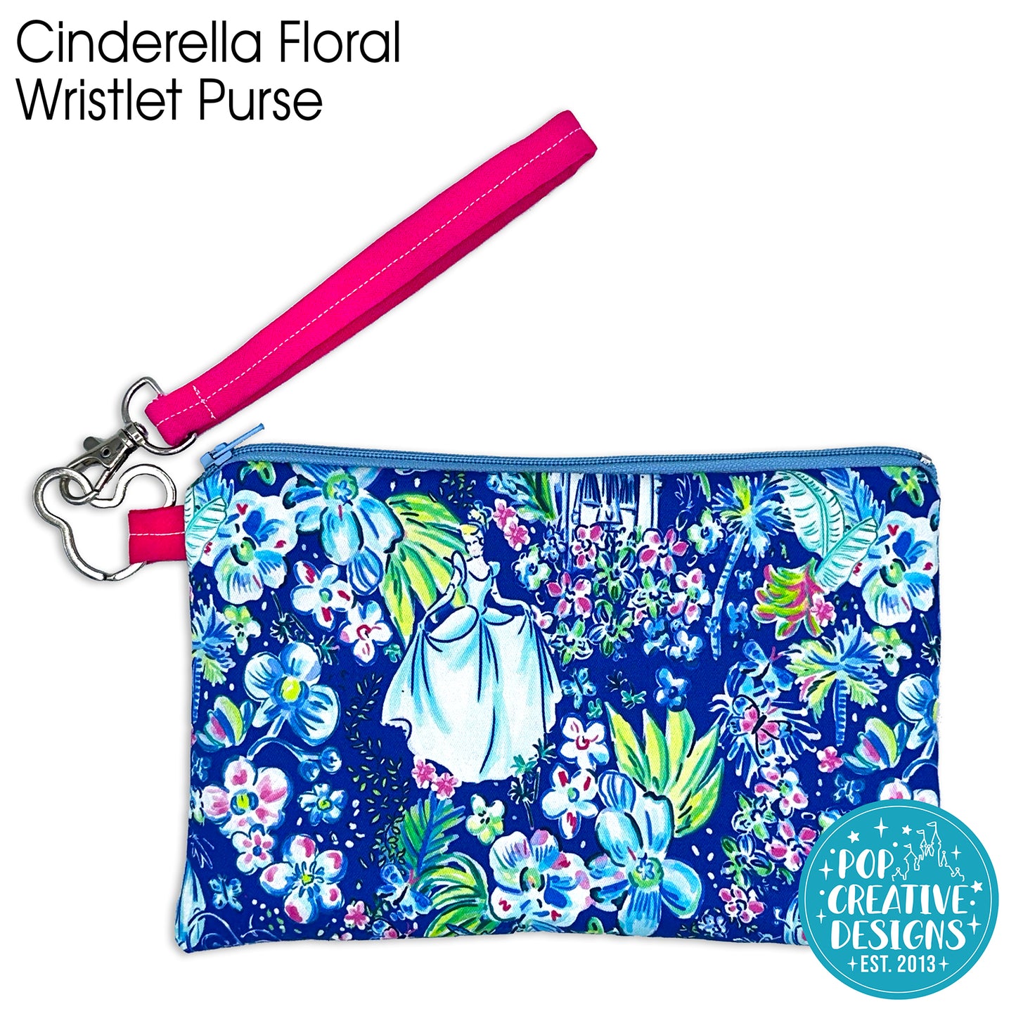 Cinderella Floral Wristlet Purse