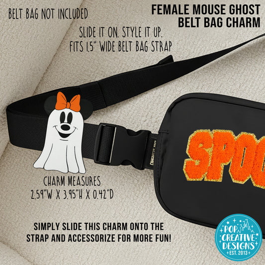 Female Mouse Ghost Belt Bag Charm