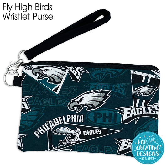 Fly High Birds Wristlet Purse