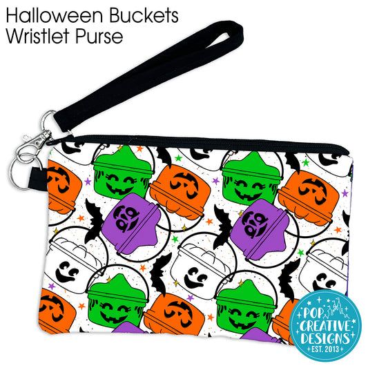 Halloween Buckets Wristlet Purse
