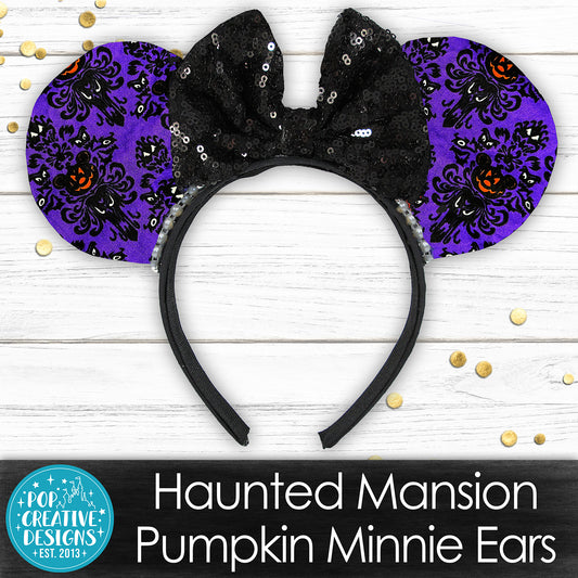 Haunted Mansion Pumpkin Minnie Ears