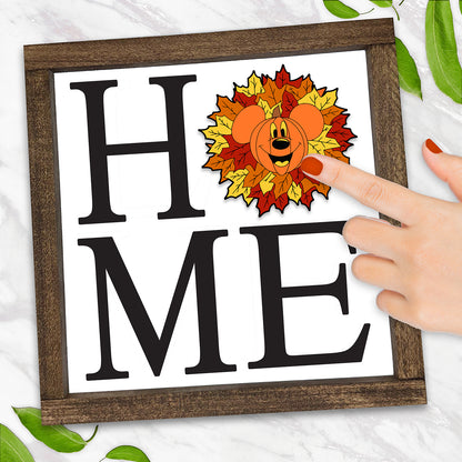 Interchangeable 12 x 12 Home Farmhouse Sign To Display 1 Icon Magnetic Piece