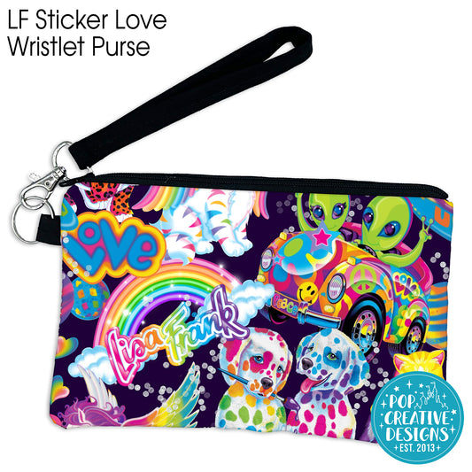 LF Sticker Love Wristlet Purse