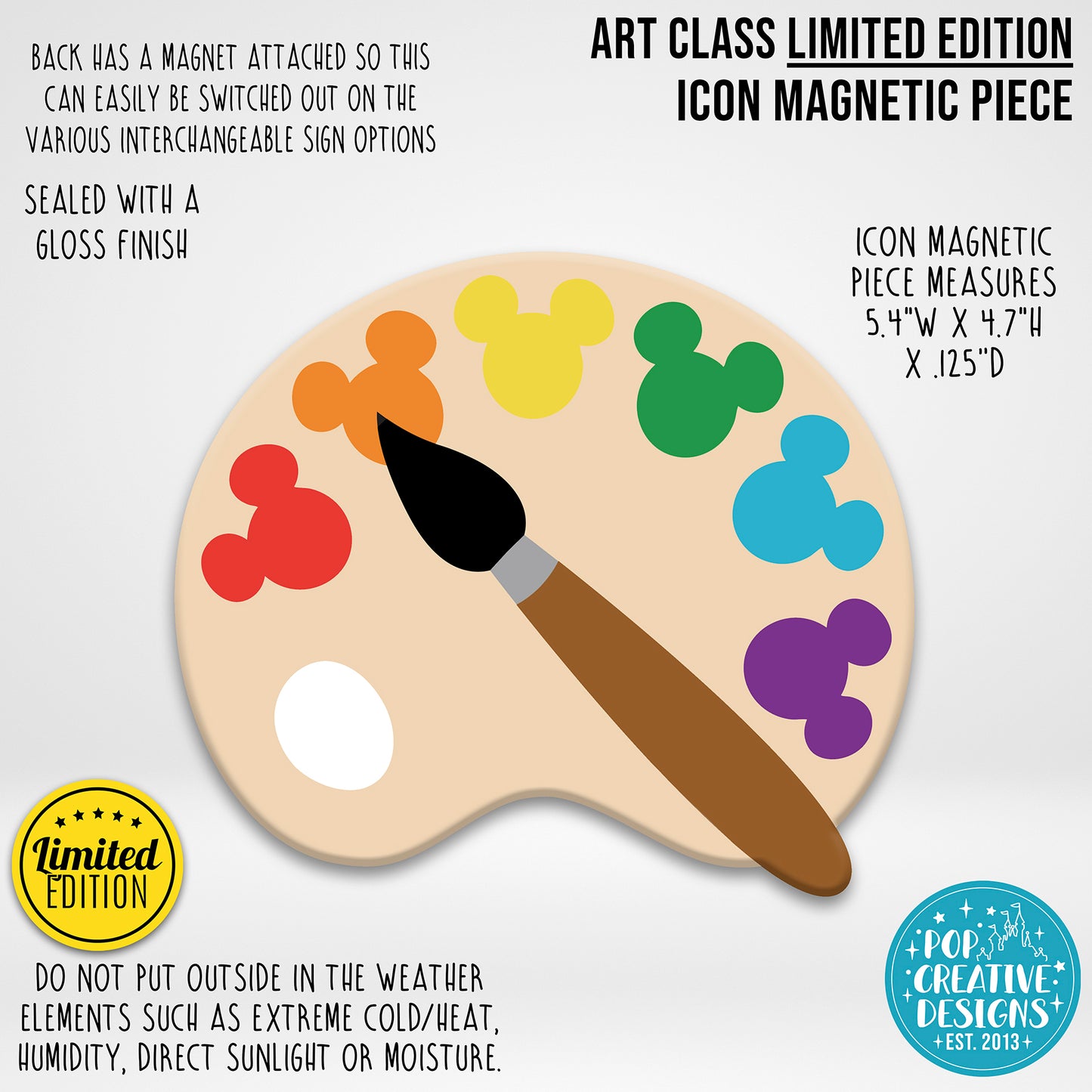 ***CLEARANCE ITEM*** Art Class Icon Magnetic Piece