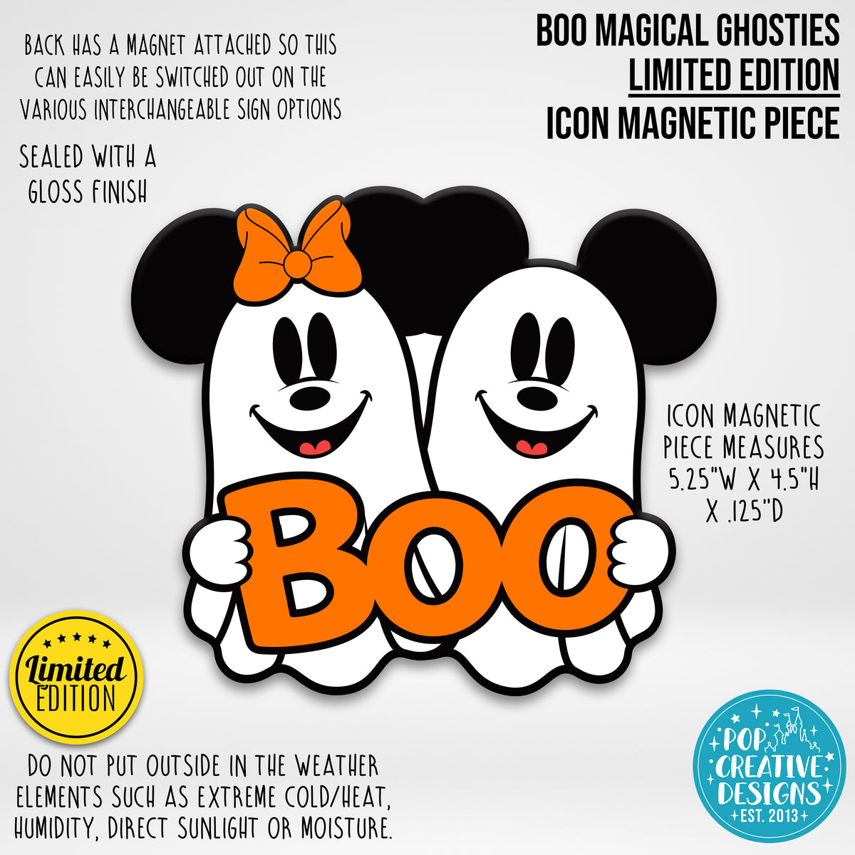 LIMITED EDITION Boo Magical Ghosties Icon Magnetic Piece