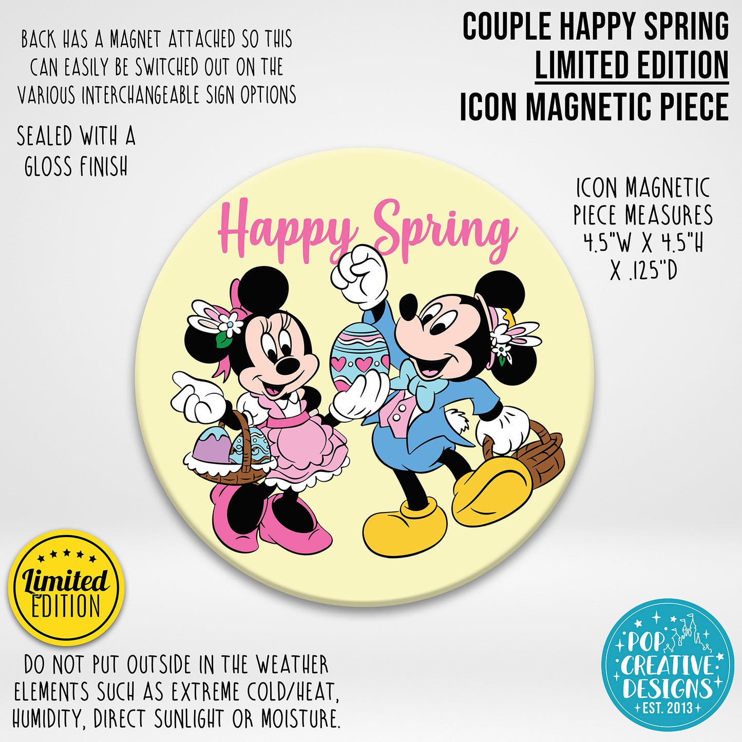 LIMITED EDITION Couple Happy Spring Icon Magnetic Piece