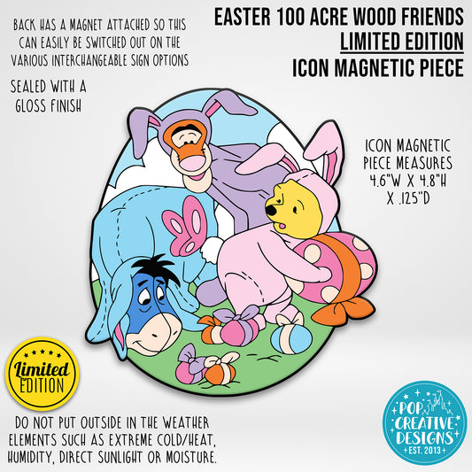 LIMITED EDITION Easter 100 Acre Wood Friends Icon Magnetic Piece