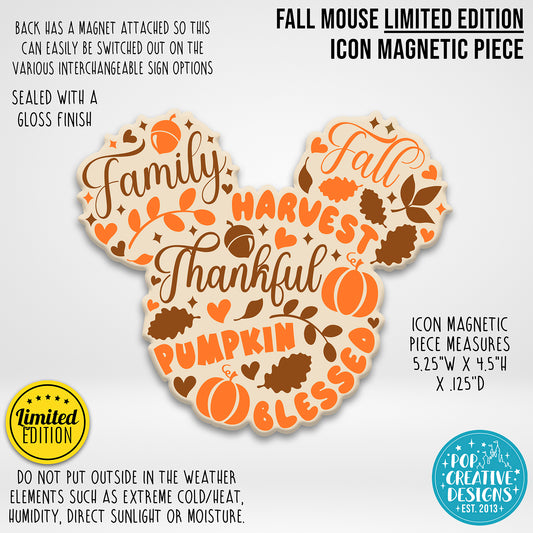LIMITED EDITION Fall Mouse Icon Magnetic Piece