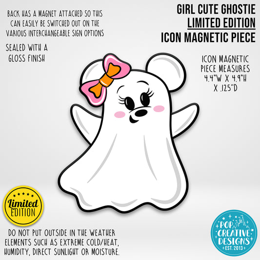 LIMITED EDITION Girl Cute Ghostie Icon Magnetic Piece