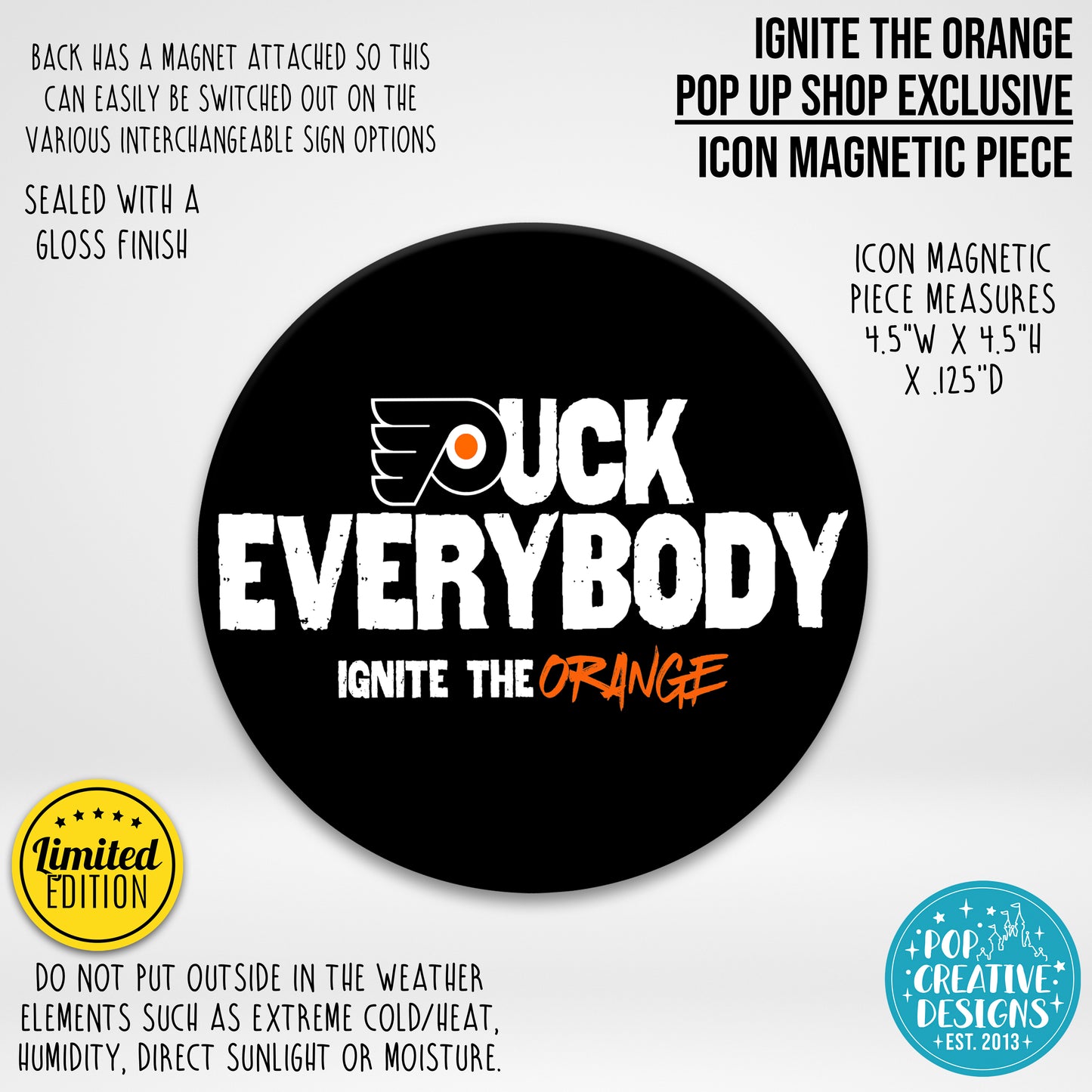 ***CLEARANCE ITEM*** Ignite the Orange Icon Magnetic Piece