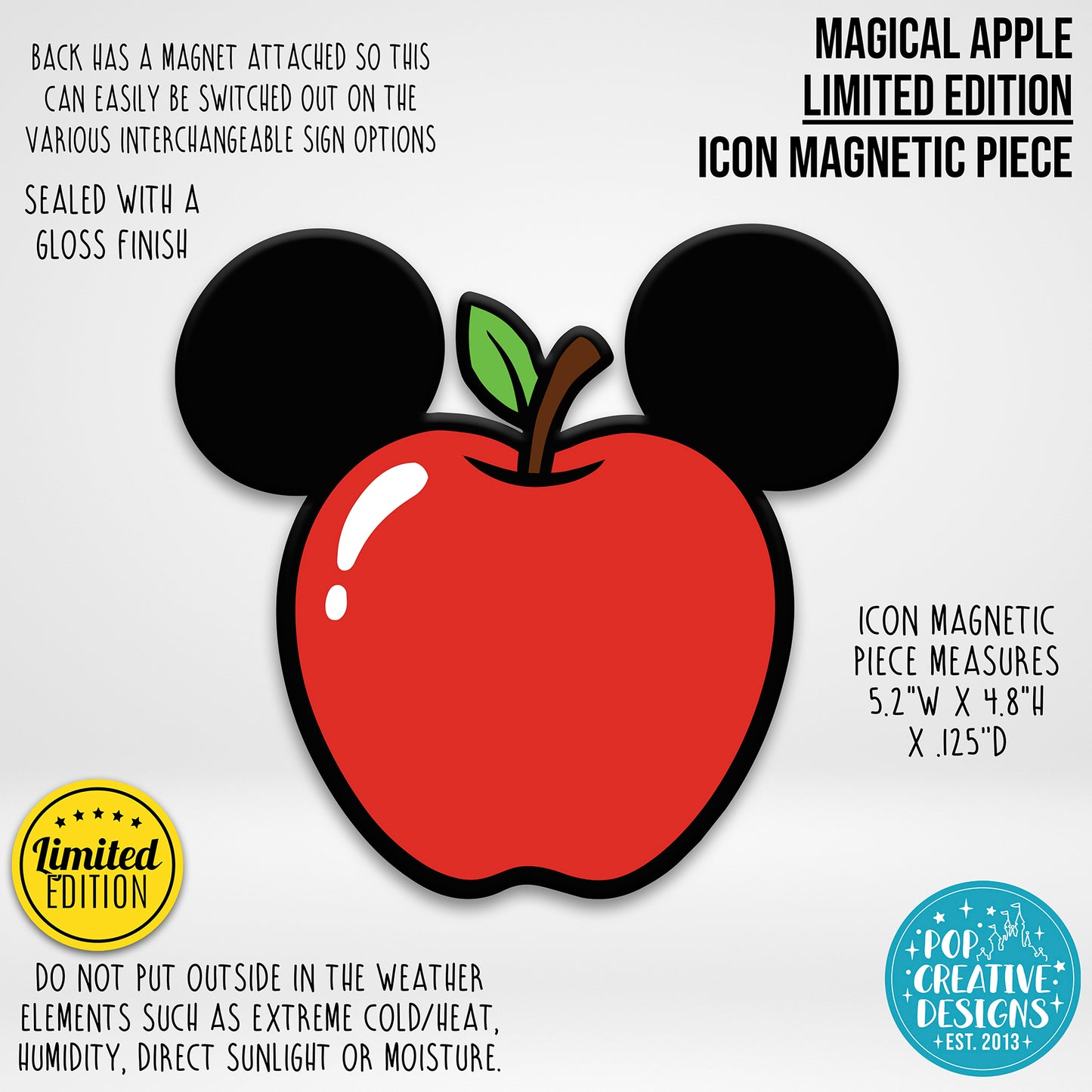 LIMITED EDITION Magical Apple Icon Magnetic Piece