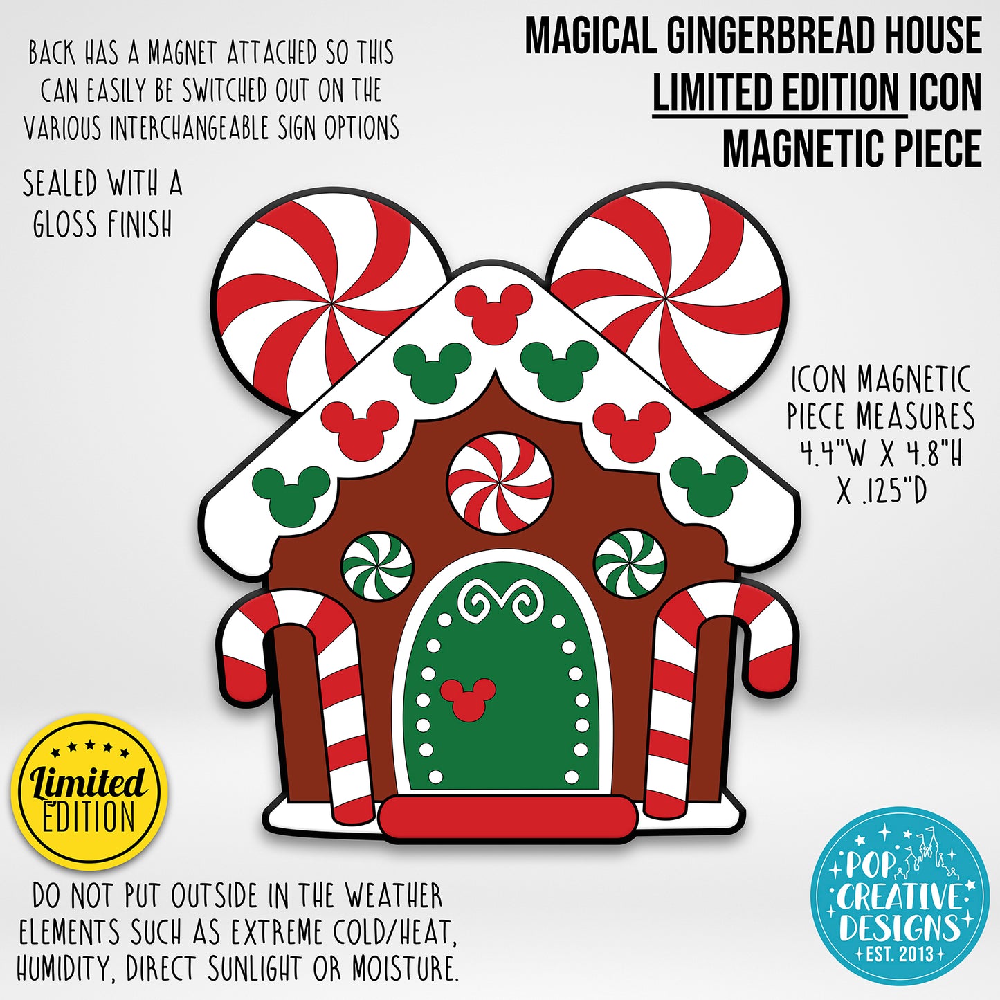 LIMITED EDITION Magical Gingerbread House Icon Magnetic Piece