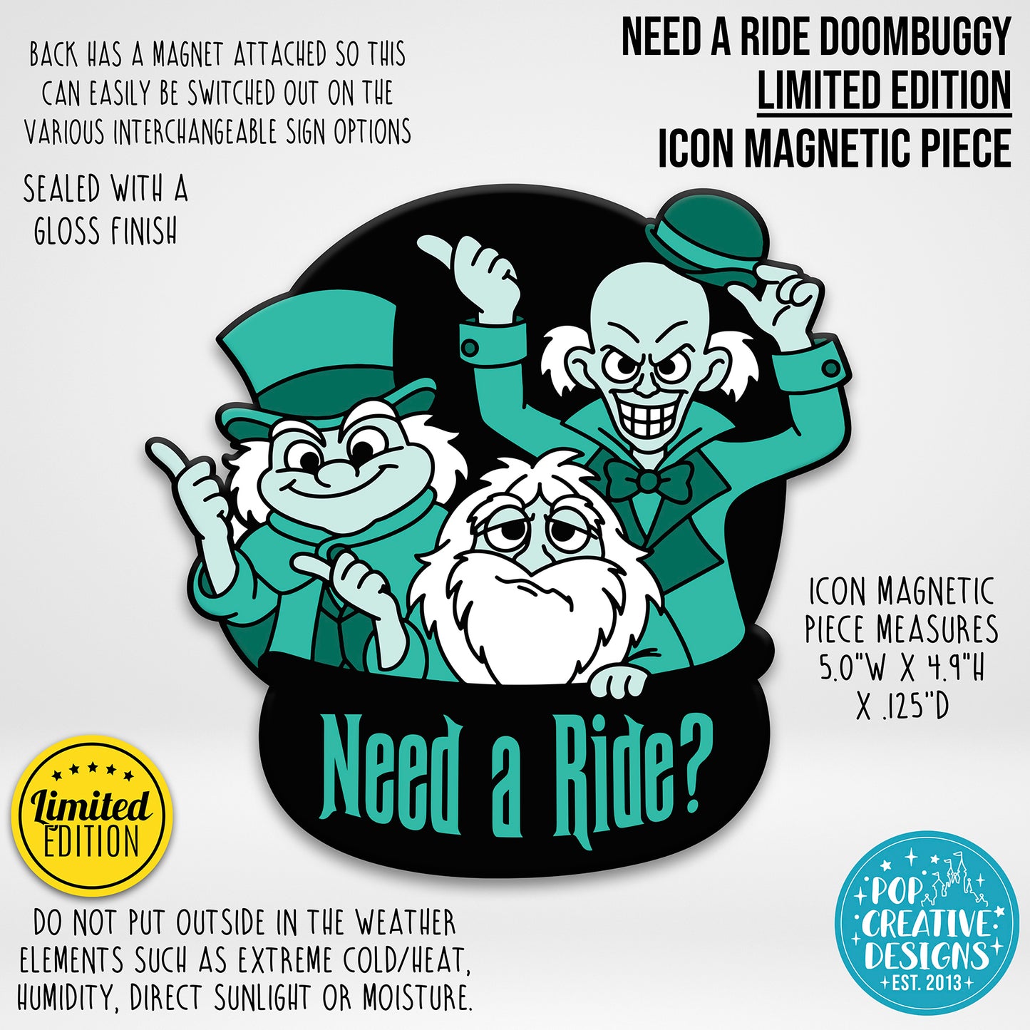 LIMITED EDITION Need a Ride Doombuggy Icon Magnetic Piece